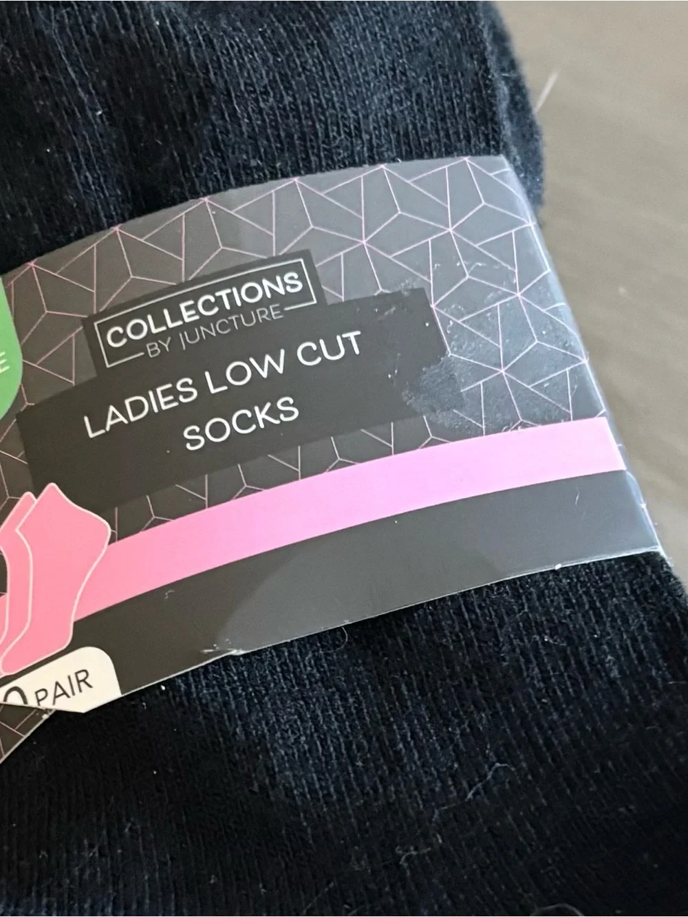 Recollections Black Low Cut Casual Socks set of 8